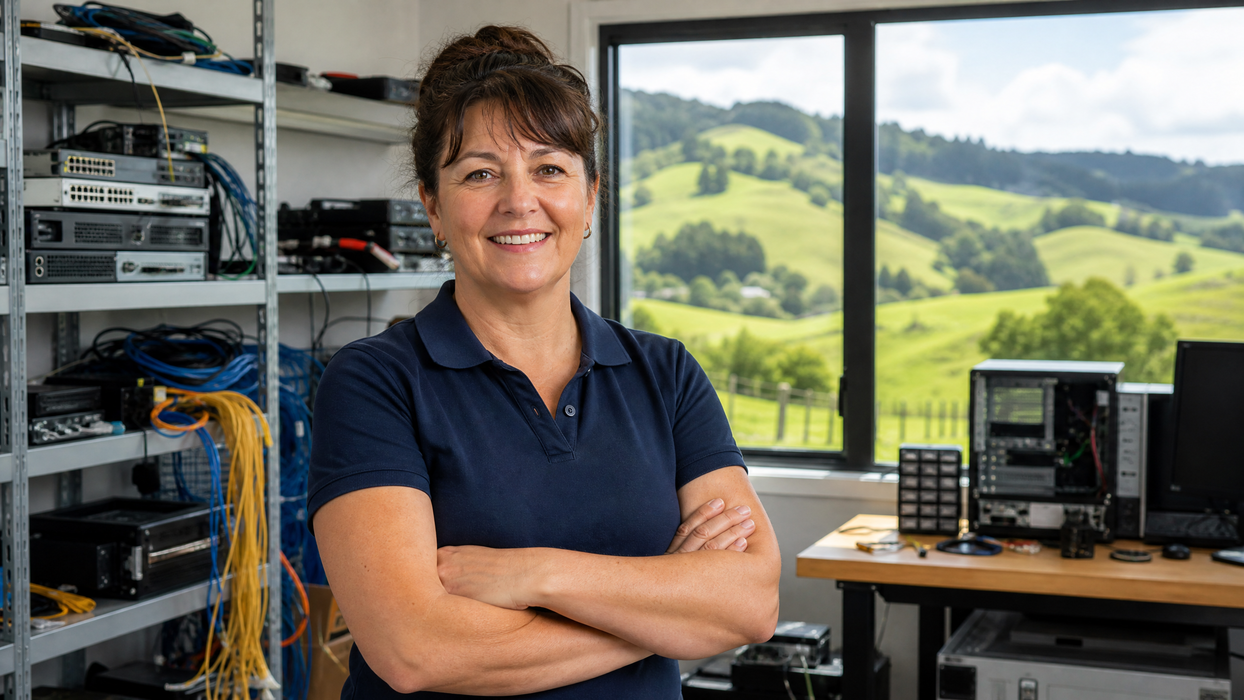 Imatec IT technician at their Matamata workshop, serving Waikato and Bay of Plenty